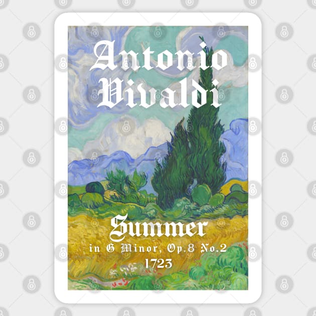 Vivaldi - Summer Sticker by ClassicalMusicians